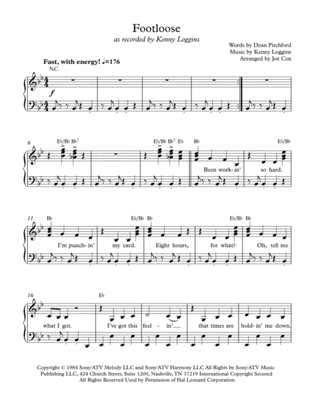 Footloose (arr. Joe Cox)