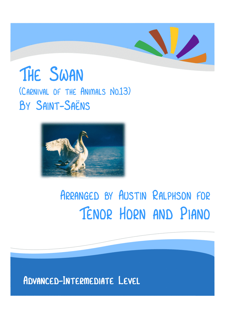 The Swan (Carnival of the Animals No.13) - tenor horn and piano with FREE BACKING TRACK (arr. Austin Ralphson)