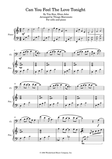 Can You Feel The Love Tonight (arr. Thiago Marconato)