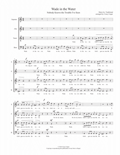 Wade in the Water (Nobody Knows the Trouble I've Seen) (arr. Carey Unger)