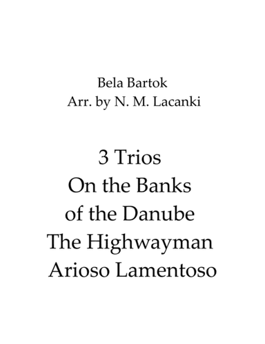 On the Banks of the Danube, The Highwayman and Arioso Lamentoso (arr. Nick Lacanski)