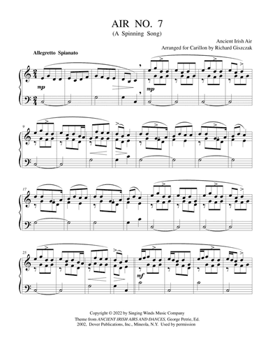 Air No. 7 - A Spinning Song (Ancient Irish Air) (arr. Richard Giszczak)