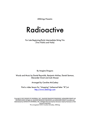 Radioactive (arr. Caroline McCaskey)