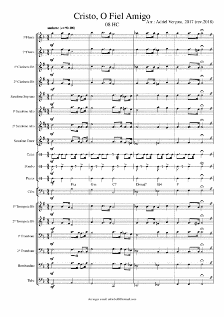 Cristo, O Fiel Amigo - 08 HC / No, Not One (There's not a friend like the lowly Jesus) (arr. Adriel Verçosa)
