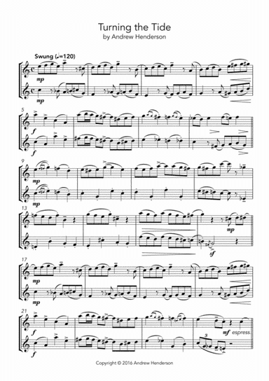 Turning the tide (saxophone duet)