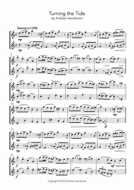 Turning the tide (saxophone duet)