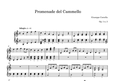 Promenade del Cammello Op. 1 No. 3