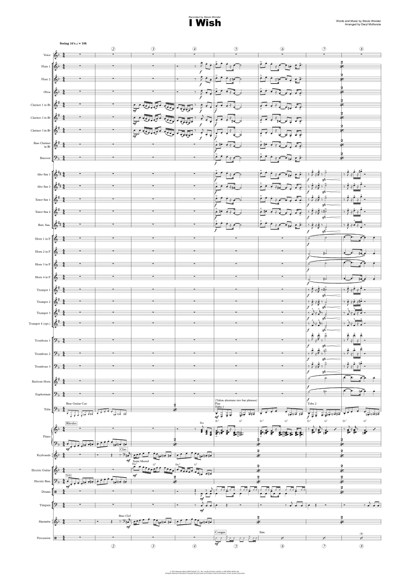 I Wish (arr. Daryl McKenzie)