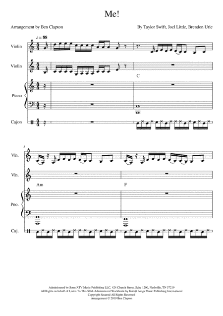 Me! (arr. Ben Clapton)
