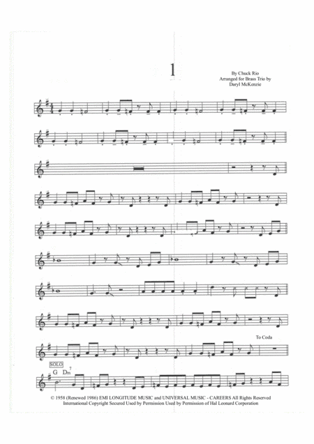 Tequila (arr. Daryl McKenzie)
