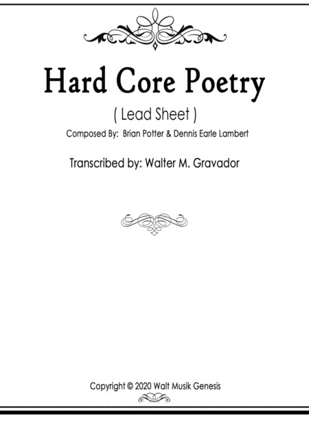 Hard Core Poetry (arr. Walter M. Gravador)