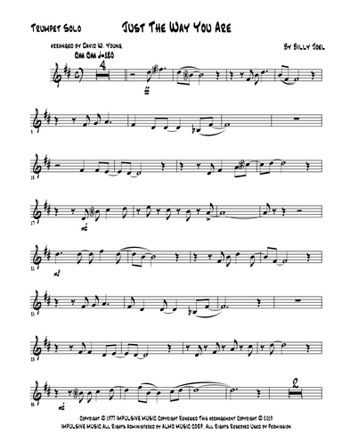 Just The Way You Are (arr. David W. Young)