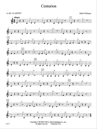 Centurion: 1st B-flat Clarinet