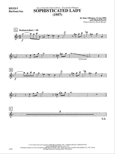 Sophisticated Lady: E-flat Baritone Saxophone