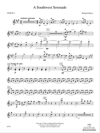 A Southwest Serenade: 1st Violin