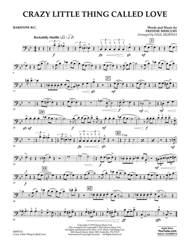 Crazy Little Thing Called Love (arr. Paul Murtha) - Baritone B.C.