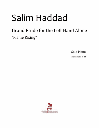 Grand Etude for the Left Hand Alone, "Flame Rising" Op. 8