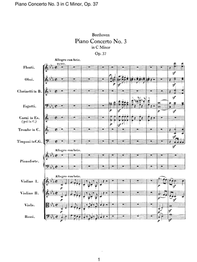 Beethoven 3. Klavierkonzert 1st movement