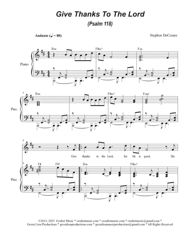 Psalms for the Easter Season (Year B) (Vocal solo)