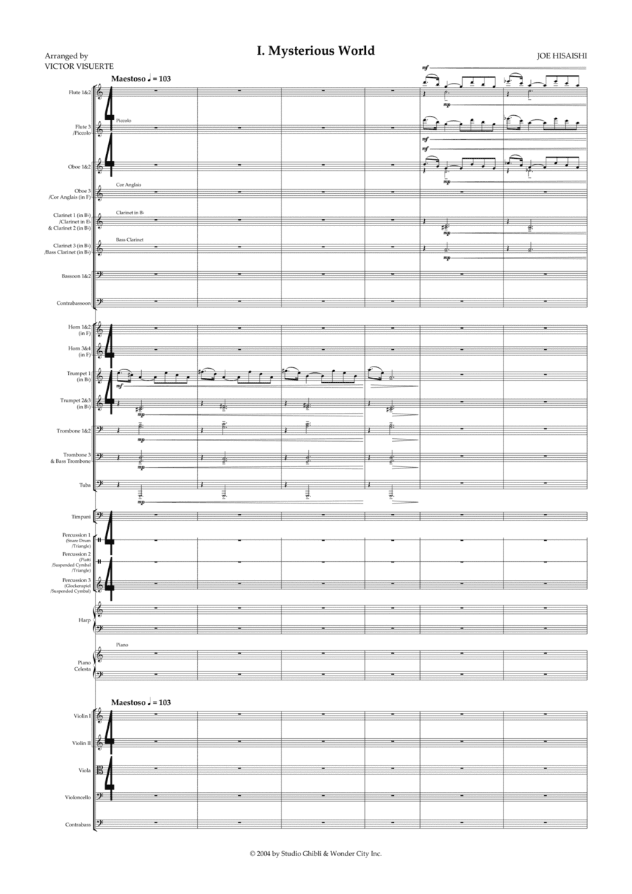 Mysterious World (from "Image Symphonic Suite Howl's Moving Castle") - Score Only