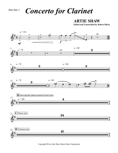 Concerto For Clarinet