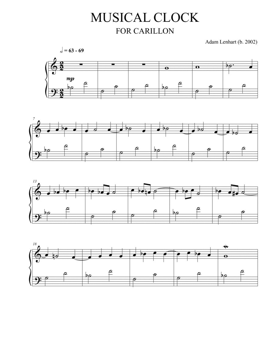 Musical Clock (for Carillon/Chime)