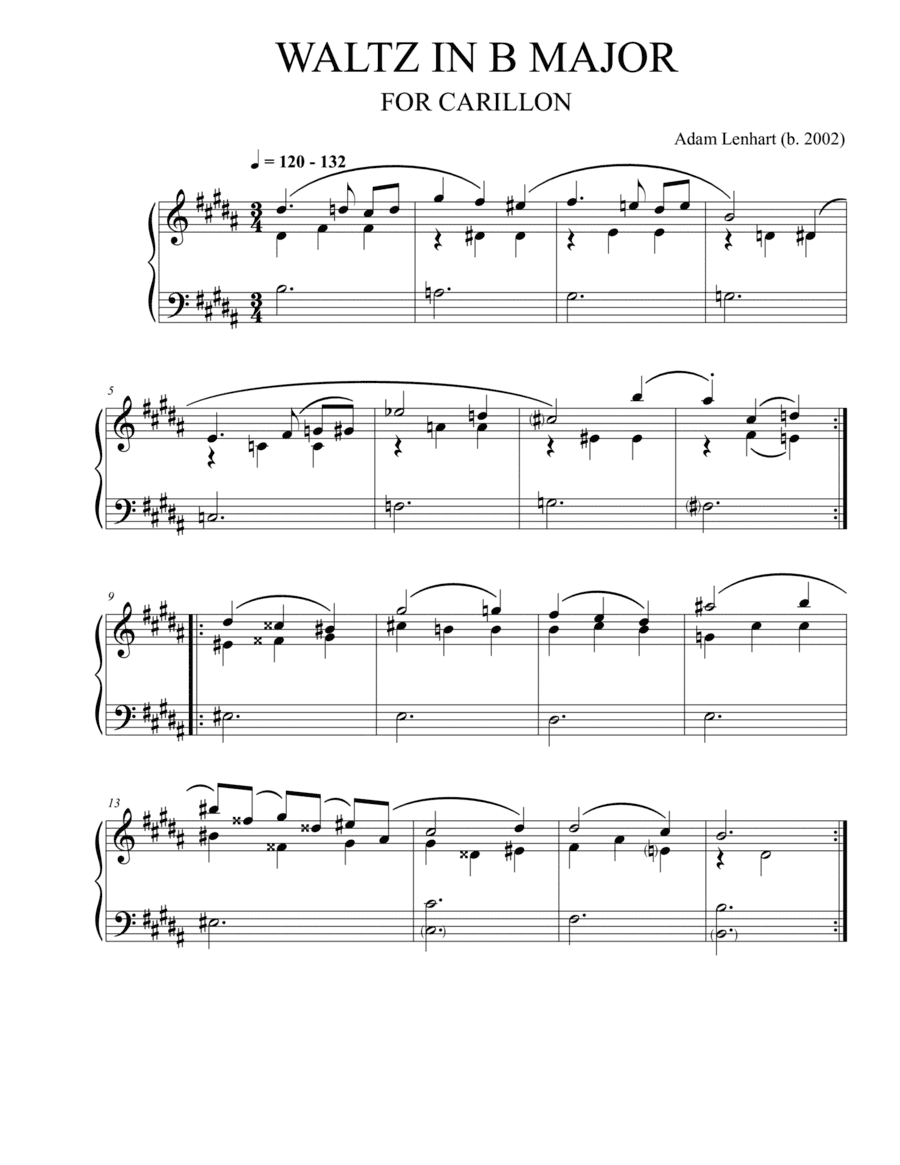 Waltz in B Major (for Carillon)
