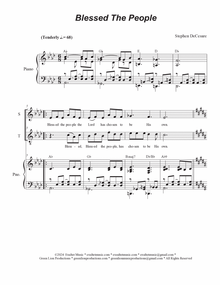 Psalms for Pentecost through Corpus Christi (Year B) (Duet for Soprano and Tenor solo)
