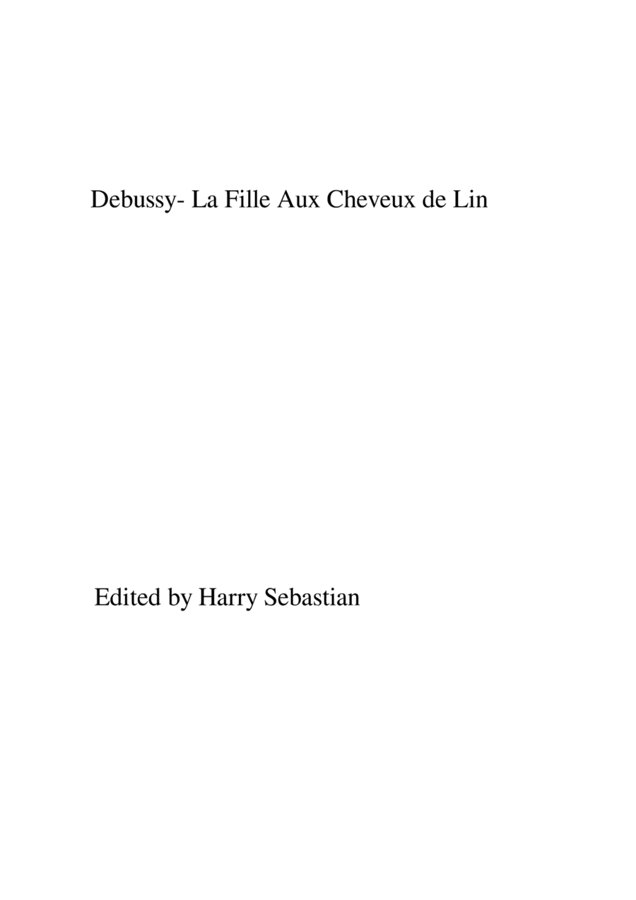 Claude Debussy- La Fille aux cheveux de lin