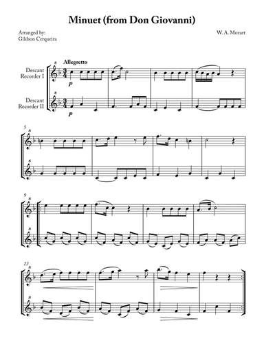 Minuet (from Don Giovanni)