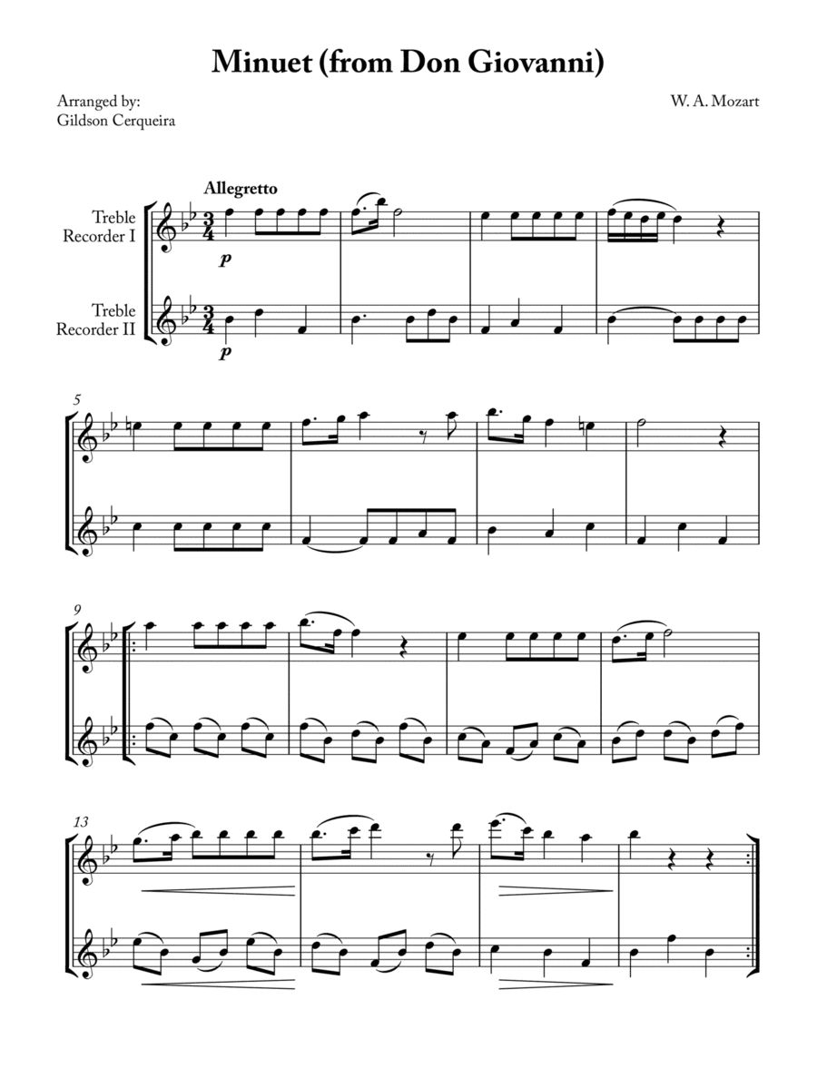 Minuet (from Don Giovanni)