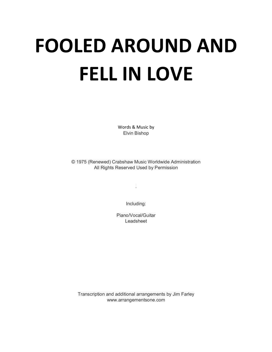 Fooled Around And Fell In Love