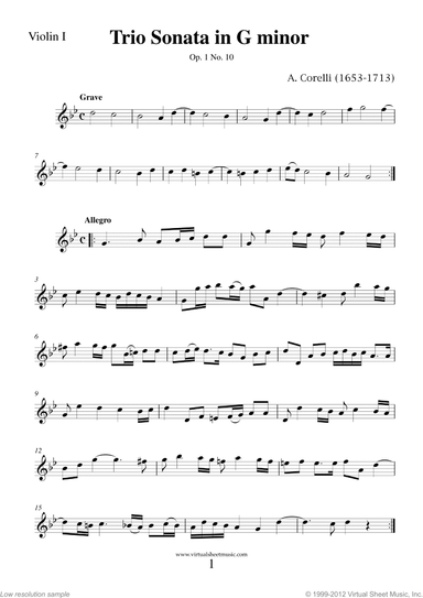 Trio Sonata in G minor Op.1 No.10 (COMPLETE)