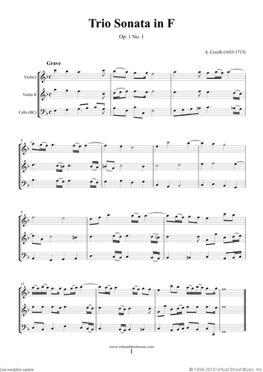 Trio Sonata in F major Op.1 No.1 (f.score)