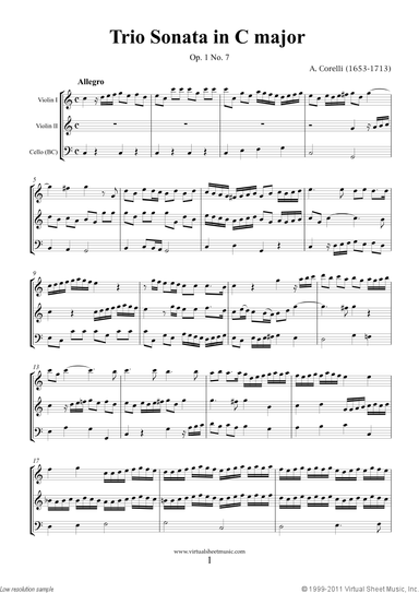 Trio Sonata in C major Op.1 No.7 (COMPLETE)