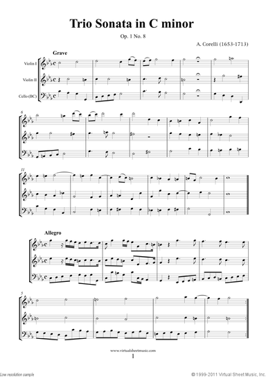 Trio Sonata in C minor Op.1 No.8 (COMPLETE)