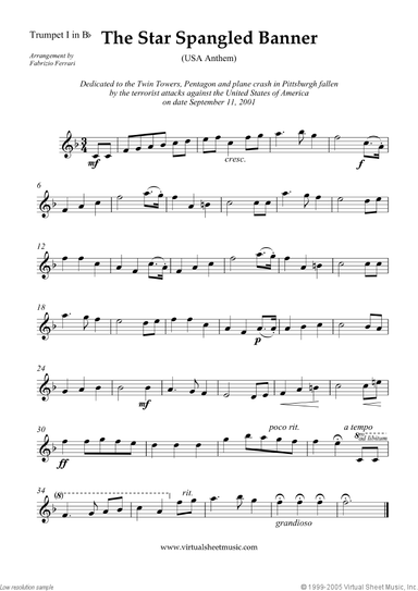 The Star Spangled Banner (in Eb) - USA Anthem