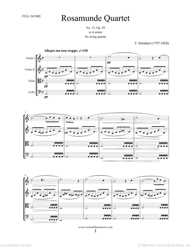 Rosamunde Quartet Op. 29 No. 13  (COMPLETE)