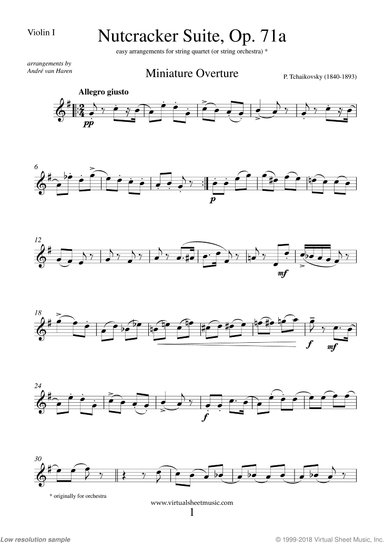 Nutcracker Suite, Simplified Version (parts)