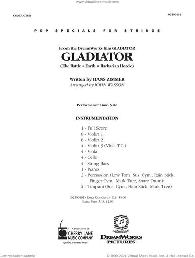 Gladiator (arr. John Wasson) (COMPLETE)