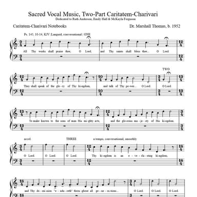 Sacred Vocal Music, Two-Part Caritatem-Charivari