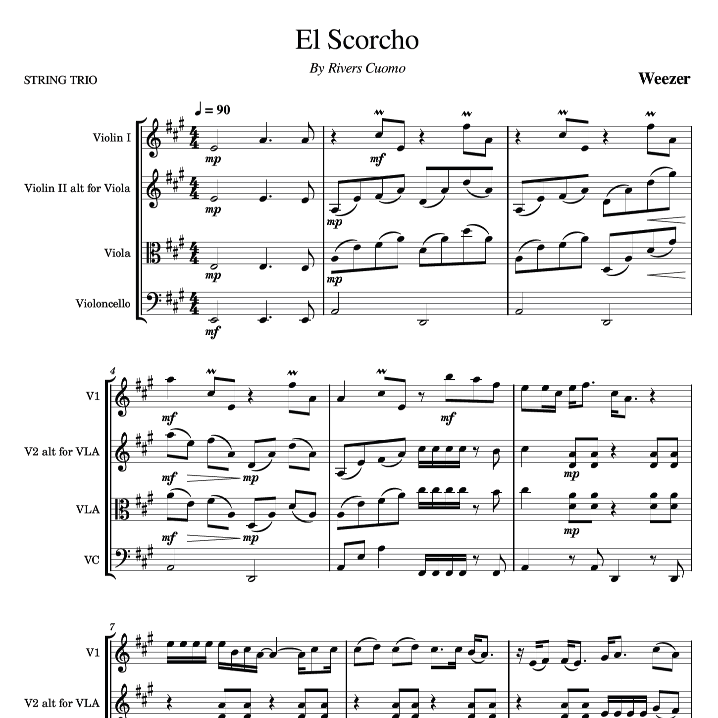 El Scorcho (arr. Eve C. Mailly - Zene Strings)