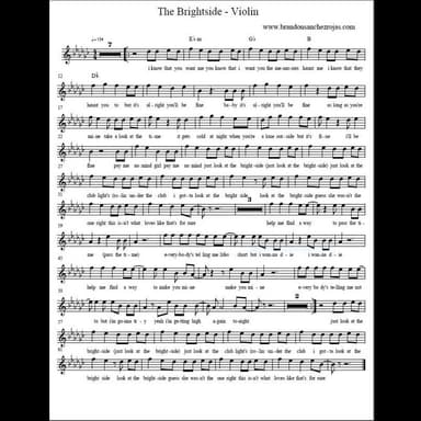 The Brightside - Piano/Vocal/Guitar