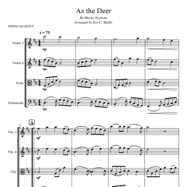 As The Deer (arr. Eve C. Mailly - Zene Strings)
