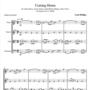 Coming Home (arr. Eve C. Mailly - Zene Strings)