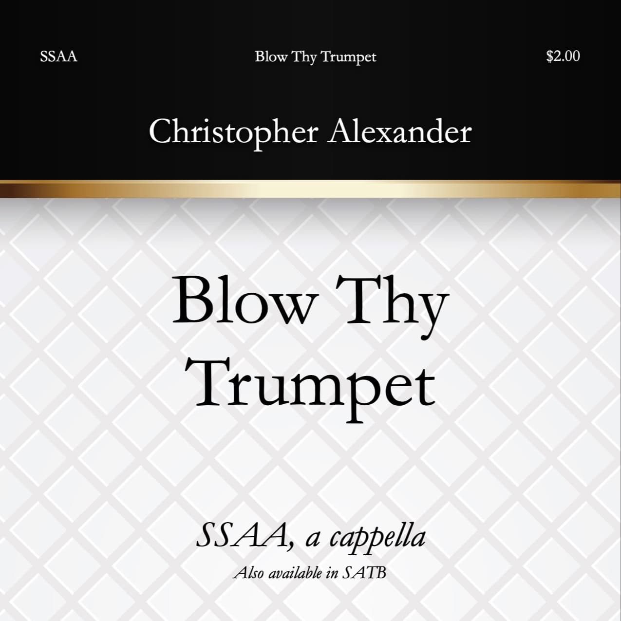 Blow Thy Trumpet (SSAA)