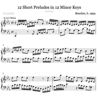 12 Short Preludes in 12 Minor Keys