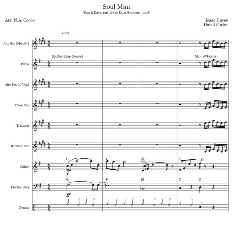 Soul Man (arr. Nicholas Cocco)