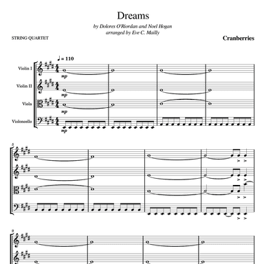 Dreams (arr. Eve C. Mailly - Zene Strings)