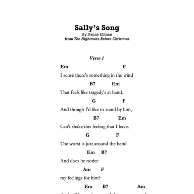 Sally's Song (arr. Vincent Frank)
